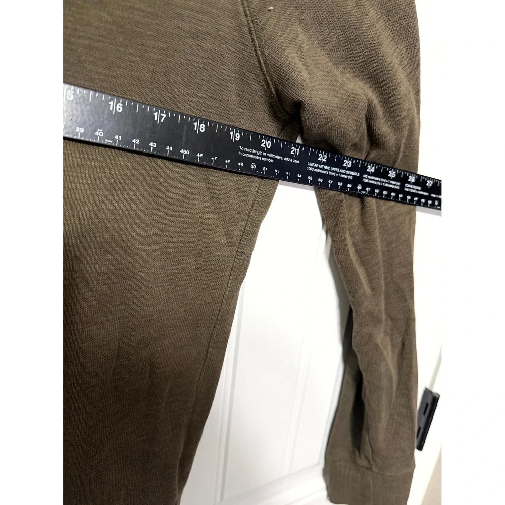 Banana Republic Sweatshirt Mens Medium Tall Olive Green Slub Raglan Pullover